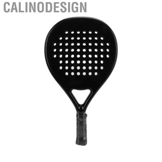 Calinodesign Beach Tennis Paddle Ergonomic Black Full Carbon Fiber Racket Sweat Proof Non Slip Soft for Playing