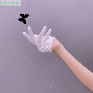 Fishstick1 ถุงมือครึ่งฝ่ามือ สไตล์พังก์ ฮิปฮอป สําหรับผู้ชาย ใส่เต้นรํา การแสดงบนเวที