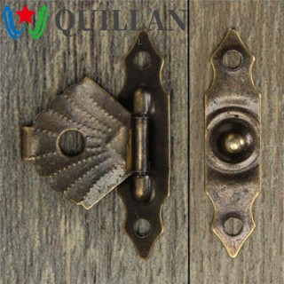 Quillan Hasp กล่องของขวัญ กล่องของขวัญ หัวเข็มขัด ทองเหลือง แบบโบราณ สําหรับตกแต่งบ้าน