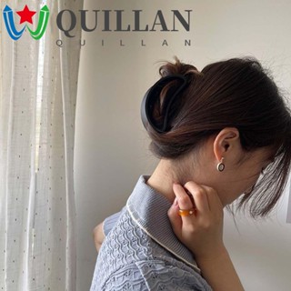 Quillan กิ๊บติดผม เรซิน สีดํา สไตล์เกาหลี เรโทร หรูหรา สําหรับผู้หญิง