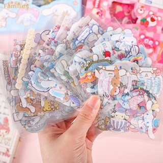 Families&gt; สติกเกอร์ PVC ลายการ์ตูน Sanrio น่ารัก กันน้ํา สําหรับตกแต่งสมุดภาพ การ์ด DIY 25 แผ่น