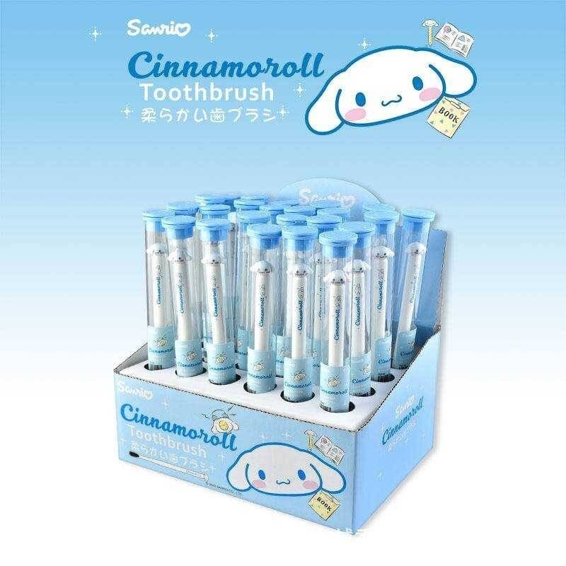 แปรงสีฟันสุดน่ารัก Sanrio Character   หัวเป็นรูปตัวการ์ตูน ใช้ได้ทั้งเด็กและผู้ใหญ่  ขนาด 18.5×1.9 cm (ราคาต่อ 1 ชิ้น )