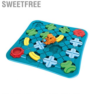 Sweetfree Toddler Track Car Toy  Glossy Finish Run Puzzle Building Blocks Plastic Various Shapes for Kids Entertainment