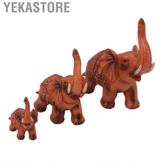 Yekastore Elephant Ornaments Figurines Exquisite Workmanship for Offices