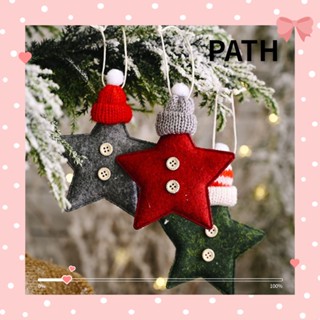 Path จี้ตุ๊กตาซานตาคลอส สโนว์แมน ดาวสีแดง น้ําหนักเบา คุณภาพสูง สําหรับตกแต่งต้นคริสต์มาส DIY 5 ชิ้น