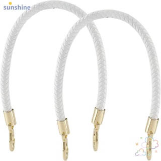 Ssunshine สายกระเป๋าหนัง PU สีขาว 19.6 นิ้ว แบบเปลี่ยน สําหรับทํากระเป๋า DIY