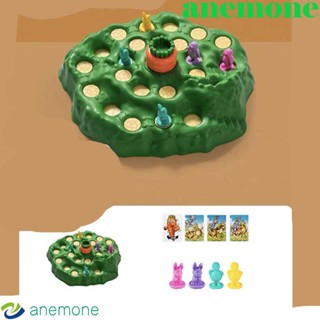 Anemone เกมกระดานปริศนา พลาสติก รูปกระต่าย สีเขียว สําหรับเด็ก