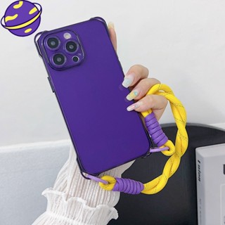 เคสซิลิโคนนิ่ม แบบใส พร้อมสายคล้อง สําหรับ IPhone 15 14 13 12 11 Pro Max 15 14 Plus