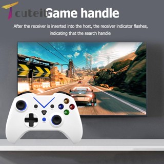 Tcuteit เกมแพดไร้สาย แบบสั่นสะเทือน สําหรับ Xbox One PC Windows 10 8 7 2.4G