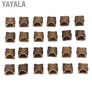 Yayala 24 Pieces DIY Hair Tube Beads Accessories For Braiding Craft Fashion