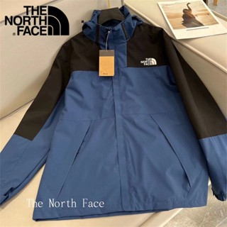 The North Face เสื้อแจ็กเก็ตบอมเบอร์ กันลม ถอดออกได้ ของแท้ 100% กันน้ํา สําหรับผู้ชาย และผู้หญิง