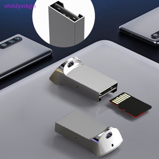 Vhdd อะแดปเตอร์การ์ดรีดเดอร์ Usb 2.0 อะลูมิเนียม ขนาดเล็ก สําหรับคอมพิวเตอร์ แล็ปท็อป TF Micro Sd Pc