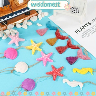 WISDOMEST จี้เปลือกหอย ปลาดาว สําหรับตกแต่งปาร์ตี้คริสต์มาส ในร่ม กลางแจ้ง DIY