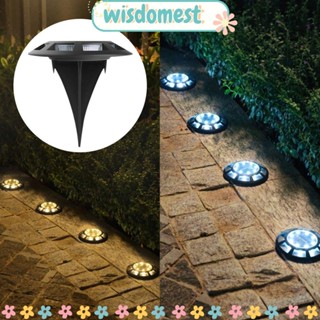 Wisdomest โคมไฟ Led 8 ดวง พลังงานแสงอาทิตย์ กันน้ํา สําหรับตกแต่งสวน ทางเดิน กลางแจ้ง