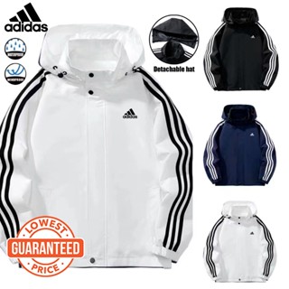 Jaket Lelaki Adidas เสื้อแจ็กเก็ต เสื้อกีฬา เสื้อกันลม กันน้ํา ถอดออกได้ พลัสไซซ์ แฟชั่นสําหรับผู้ชาย และผู้หญิง