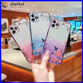 Jiehui เคสโทรศัพท์มือถือ ลายผีเสื้อกระพริบ สําหรับ iPhone 11 Pro Max 12 Pro Max 13 Pro Max 14 Pro Max