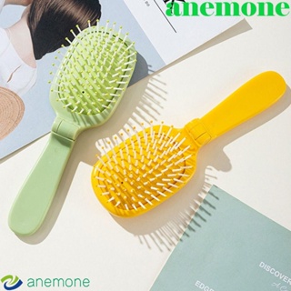 Anemone หวีนวดหนังศีรษะ ป้องกันไฟฟ้าสถิตย์ พับได้ รูปกระบองเพชร แบบเปียก และแห้ง สําหรับผู้ชาย