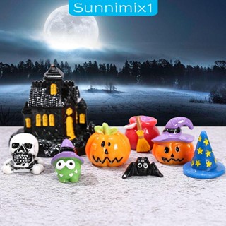 [Sunnimix1] ชุดอุปกรณ์ตกแต่งสวน กระถางต้นไม้ สวน ขนาดเล็ก สําหรับปาร์ตี้ฮาโลวีน 8 ชิ้น