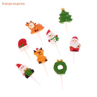 Hanprospree&gt; ท็อปเปอร์เรซิ่น ลายการ์ตูน Merry Christmas สําหรับตกแต่งเค้กปาร์ตี้คริสต์มาส 1 ชิ้น