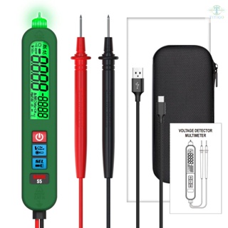 BSIDE Hadheld Digital Electric Test Pen Multimeter Professional Voltage Resistance Diode Tester Live Wire Recognition Meter with Automatic Shutdown and Flashlight Function