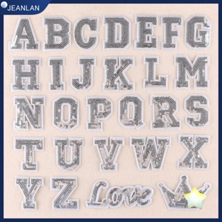 Jeanlan เลื่อมกลิตเตอร์ ลายตัวอักษร A-Z สําหรับทํางานหัตถกรรม DIY 56 ชิ้น