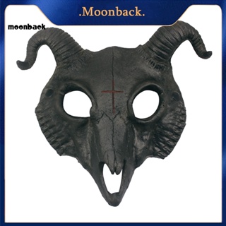 &lt;moonback&gt; หน้ากาก รูปกะโหลก แพะ เสมือนจริง น้ําหนักเบา ระบายอากาศ สําหรับปาร์ตี้ฮาโลวีน