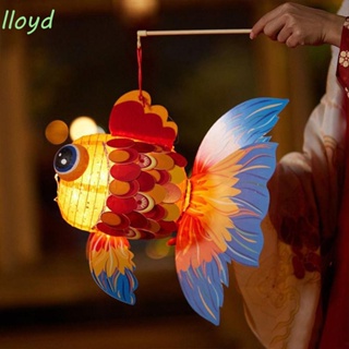 Lloyd โคมไฟปลาคาร์พ LED เรืองแสง แบบพกพา สไตล์จีน สําหรับเต้นรํา