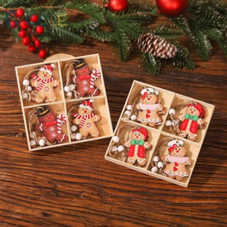 ⭐NEW ⭐Christmas Wooden Hanging Decorations for Xmas Tree and Party Set of 24