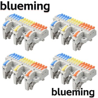 Blueming2 บล็อกเทอร์มินัลเชื่อมต่อสายไฟ 28-12AWG 600 โวลต์ เชื่อมต่อเร็ว DIY เข้า 3 ออก 15 4 ชิ้น