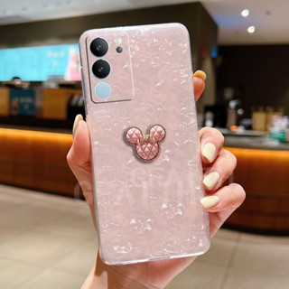 เคสโทรศัพท์มือถือนิ่ม แบบใส ป้องกันเลนส์ ลายมินนี่เมาส์น่ารัก สําหรับ VIVO V29 5G Y36 Y27 Y78 4G 5G VIVO Y02 Y02t Y02A 2023 VivoV29 VivoY27