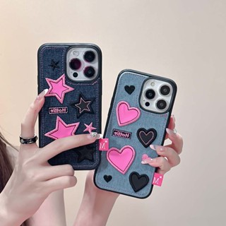 เคสโทรศัพท์มือถือแบบนิ่ม กันกระแทก ลายหัวใจ ดาว 3D น่ารัก เรียบง่าย สําหรับ iPhone 15PROMAX 14PROMAX 11 12PROMAX 13PROMAX 14 14PRO