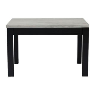 Koncept furniture โต๊ะอาหารขาไม้ท๊อปหิน รุ่น Finch สีขาว (120x80x77 ซม.)