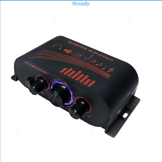 Steady เครื่องขยายเสียงสเตอริโอ HiFi 12V พร้อมเปลือกอลูมิเนียม สําหรับบ้าน รถยนต์