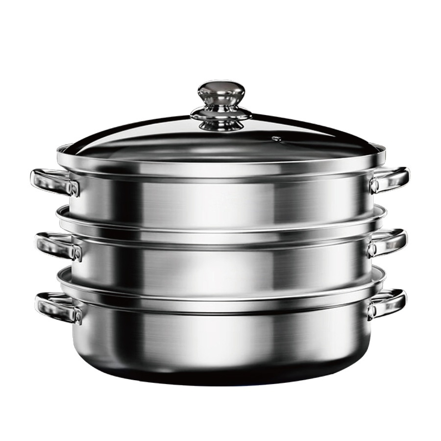 Aomshop ซึ้งนึ่งสเตนเลส 3 ชิ้น 32 ซม. JULIANA