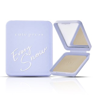 ♦️ของแท้·ส่งด่วน·ถูก♦️Cute Press (Compact) Evory Snow Whitening &amp; Oil Control Powder : คิวท์เพรส สโนว์ แป้งพัฟ dayse NP