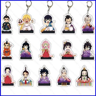 Gp1 พวงกุญแจอะคริลิค ลายการ์ตูนอนิเมะ Demon Slayer Tanjiro Nezuko Akaza Shinobu PG1