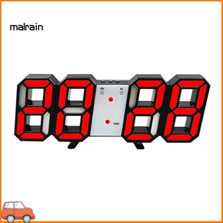 [Ma] นาฬิกาปลุกดิจิทัล อเนกประสงค์ 3D สไตล์นอร์ดิก สําหรับตั้งโต๊ะ สํานักงาน