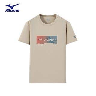 Mizuno Mizuno เสื้อยืดแขนสั้นลําลอง ผ้าฝ้าย เหมาะกับฤดูร้อน สําหรับผู้ชาย และผู้หญิง