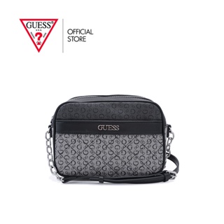 GUESS กระเป๋าผู้หญิง รุ่น AA862312 ELLISON CAMERA CROSSBODY สีดำ กระเป๋าสะพาย