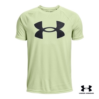 Under Armour UA Boys Tech™ Big Logo Short Sleeve อันเดอร์ อาร์เมอร์ เสื้อออกกำลังกายสำหรับเด็กผู้ชาย