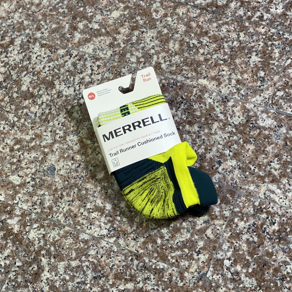 ถุงเท้าวิ่ง Merrell Trail Cushioned Running Socks ‘Lime’ (M)