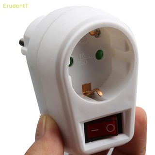 [ErudentT] ซ็อกเก็ตขยาย EU พร้อมสวิตช์ 16A 250V 3500W สีขาว คุณภาพสูง [ใหม่]