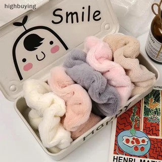 [highbuying] ยางรัดผมหางม้า กํามะหยี่นุ่ม อบอุ่น ขนยาว ยืดหยุ่น ยางรัดผม ผู้หญิง เด็กผู้หญิง มัดผมหางม้า ยางรัดผม เครื่องประดับผม ใหม่ พร้อมส่ง