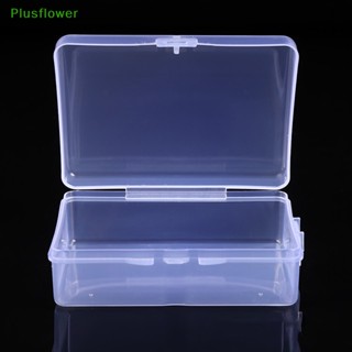 (Plusflower) ใหม่ กล่องเก็บเครื่องประดับ ลูกปัด ทรงสี่เหลี่ยม ขนาดเล็ก สีโปร่งใส 3 ชิ้น