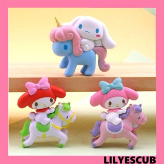 Lilyescub ตุ๊กตาฟิกเกอร์ อนิเมะยูนิคอร์น My Melody Cinnamoroll สําหรับตกแต่งบ้าน