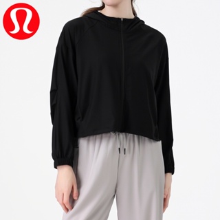 Lululemon เสื้อแจ็กเก็ต ผ้าเรยอน ทรงหลวม ระบายอากาศได้ดี ป้องกันแดด เหมาะกับใส่เล่นโยคะ ฟิตเนสกลางแจ้ง แฟชั่นฤดูร้อน สําหรับผู้หญิง