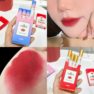 YbdY Net Red Explosive Cigarette Tube Lipstick 4 Set ลิปสติกเนื้อแมทอินเทรนด์สำหรับทุกโอกาสให้ความชุ่มชื้นและบำรุงริมฝีปากให้ความชุ่มชื้นความงามดาวรุ่งนวัตกรรม puueqg