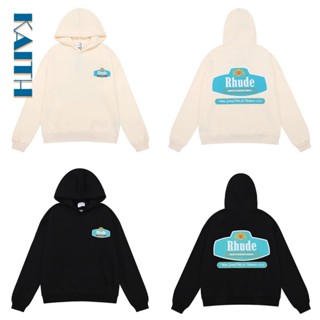 เสื้อกันหนาวแขนยาว มีฮู้ด ผ้าฝ้าย พิมพ์ลายกราฟฟิคโลโก้ตัวอักษร สีฟ้า สไตล์เกาหลี พลัสไซซ์ สําหรับผู้ชาย และผู้หญิง พร้อมส่ง