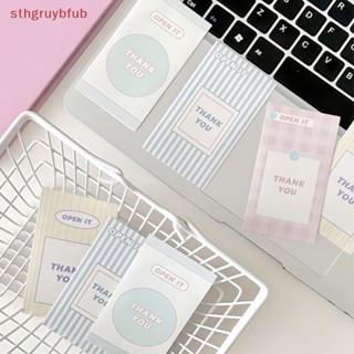 Sthb สติกเกอร์ฉลาก Thank You ทรงสี่เหลี่ยมผืนผ้า ขนาดเล็ก 5*9 ซม. สีชมพู สําหรับตกแต่งกล่องของขวัญ 20 แผ่น