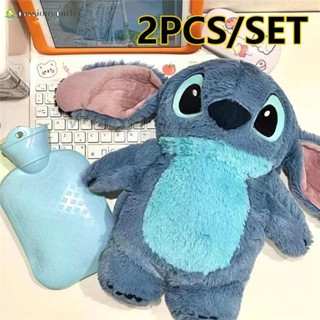  หนังสือเย็บปักถักร้อย สีแดง อบอุ่น ขวดน้ําร้อน การ์ตูน Stitch น่ารัก ฤดูหนาว อบอุ่น ของขวัญวันเกิด